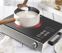 Cuisinière infrarouge à brûleur unique 2200W avec surface en verre trempé Nettoyage facile Contrôle tactile électrique pour une utilisation extérieure Hotpot