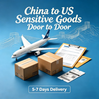 Expédition express par avion de la Chine vers les États-Unis en 7 à 10 jours, logistique de marchandises sensibles, transitaire porte-à-porte