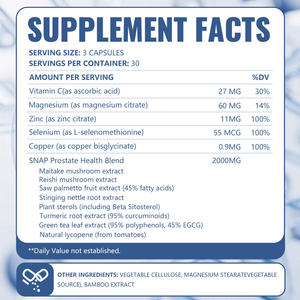 Prostaatkapsules Saw Palmetto Paddenstoelenmengsel Calcium voor Volwassen Mannen - Verbetert de Immuniteit 90 stuks Gemaakt in China Supplement - Product Image 2