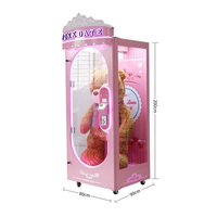 Machine de jeu d'arcade à pièces de monnaie en métal, pour couper et gagner de grandes peluches, avec ciseaux, cadeau, prix de coupe