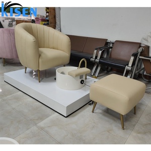 Kisen Beige pink White Foot Spa Set 110/220v comfort Custom Color Pedicure Chair with <b>Stool</b> Acrylic Basin - Product Image 5