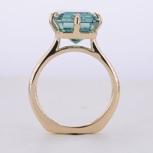 Anello di Fidanzamento Starsgem in Oro Giallo 10K con Moissanite Verde Taglio Smeraldo da 10 Carati Stile <span class=keywords><strong>Solitario</strong></span> - Product Image 5