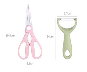 سكاكين ملونة من الفولاذ المقاوم للصدأ للطهاة من 6 قطع سكاكين من 6 قطع مع مقبض طلاء غير لاصق ملون - Product Image 5