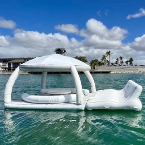 Stand de Yacht gonflable flottant pour parc aquatique, équipement de jeu d'eau, plateforme d'island avec tente - Product Image 1
