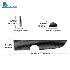 Fibra de carbono suave Real para <span class=keywords><strong>Fiat</strong></span> <span class=keywords><strong>500</strong></span> Abarth 595 2016 2017 2018 2019 2020 2021 <span class=keywords><strong>2022</strong></span> 2023 coche Co-liopt accesorios adhesivos interiores - Product Image 2