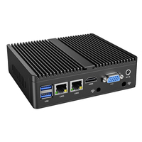 Guanfeng Mini PC industrial sin ventilador al mejor precio 2LAN 2COM RS232 RS485 G30 J1900 MINIPC Linux gana Ubuntu
