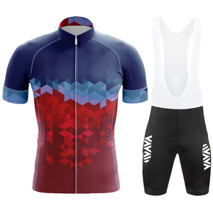 Ropa de bicicleta de manga corta para <span class=keywords><strong>hombre</strong></span>, conjuntos de camisetas de <span class=keywords><strong>Ciclismo</strong></span> de <span class=keywords><strong>verano</strong></span> transpirables - Product Image 2