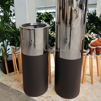 Jardinières modernes de luxe en métal, pots à fleurs d'extérieur avec vase sur pied, décorations d'intérieur pour jardin