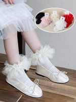 Chaussettes en dentelle pour bébé, chaussettes en coton pour petites filles, chaussettes de princesse pour tout-petits