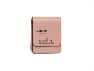 C.LILOTTIN Borsa a tre pieghe con clip da donna, taglia piccola, in microfibra, pelle sintetica - Product Image 1
