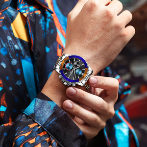 Reloj de pulsera de cuarzo NIBOSI 2553 para hombre, reloj deportivo de lujo de marca superior, resistente al agua, pantalla de fecha, nueva aleación de moda de 20mm para uso comercial - Product Image 4