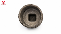 Bouchon carré en fonte malléable DN15~DN50, filetage mâle galvanisé, capacité de charge 1,6 MPa pour applications incendie, CVC et gaz