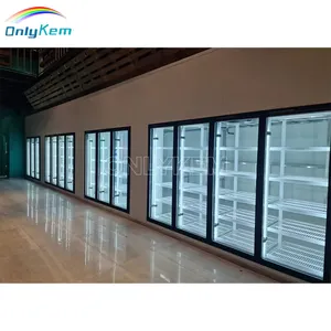 Supermarket Display Cold Room Walk-in Cooler Beer Cave With Glass Door