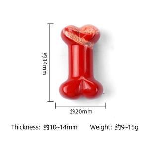 รูปปั้นกระดูกสุนัขขนาดเล็ก35มม. แกะสลักด้วยมือ<span class=keywords><strong>พลอย</strong></span>อเมทิสต์กุหลาบควอทซ์ตาเสือ<span class=keywords><strong>กระดูก</strong></span>อาหารสุนัข - Product Image 6