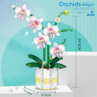 Ensemble de blocs de construction en plastique miniature à succès, échelle 1:8, briques de fleurs artificielles, jouet éducatif