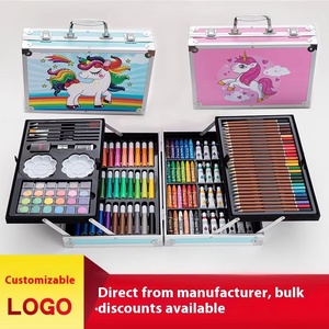 Vente flash : Ensemble de papeterie artistique pour enfants de 145 pièces, kit de peinture couleur avec boîte cadeau pour fournitures de <span class=keywords><strong>dessin</strong></span>, idée cadeau créative - Product Image 6