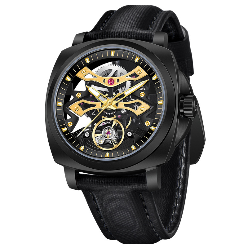 Black shell with gold face