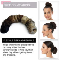 Chignon en forme de dôme de cheveux humains de haute qualité