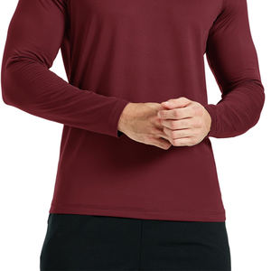 Chemise thermique à manches longues pour homme en tissu de toile écologique respirant de haute qualité, couleur unie, nouveau design confortable - Product Image 6