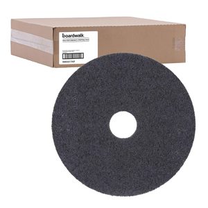 Boardwalk BWK4017HIP High Performance 17\" Stripping <b>Floor</b> Pads Grayish Black 5/Carton Commercial <b>Cleaners</b> - Product Image 2