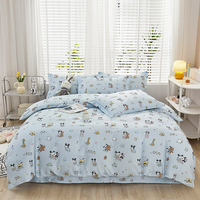 Nouveau concepteur de luxe 100% coton drap de lit housse de couette ensemble reine taille mignon dessin animé motifs floraux doux respirant linge de maison