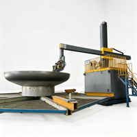 Machine automatique de polissage et de rectification en acier inoxydable avec moteur et boîte de vitesses 11 kW, garantie 2 ans pour les réservoirs de stockage à extrémité disque