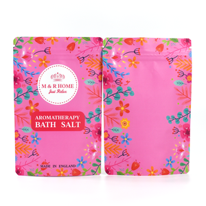 Petite pochette d'emballage <span class=keywords><strong>de</strong></span> <span class=keywords><strong>sel</strong></span> <span class=keywords><strong>de</strong></span> bain zip-lock refermable en plastique Mylar 4x5 imprimée personnalisée debout en rose sac anti-odeurs - Product Image 3