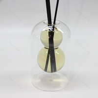 Botol Aroma Mewah Dua Lapis, Botol Aromaterapi Dinding Ganda, Botol Diffuser Reed Kaca Borosilikat Kosong