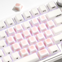 Capuchons de touches en céramique XVX, capuchons de touches roses en forme de cœur, capuchons de touches en céramique craquelée, profil Cherry, capuchons de touches en céramique lisse pour clavier mécanique magnétique