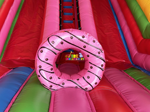 Uso comercial China inflable tobogán seco Castillo <span class=keywords><strong>atracciones</strong></span> <span class=keywords><strong>para</strong></span> niños toboganes inflable rosa caramelo tobogán - Product Image 5