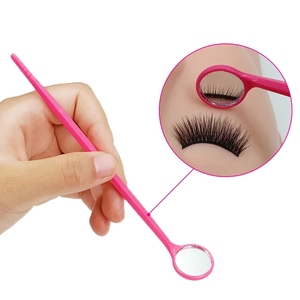Extensions de cils Miroir d'inspection Vérification des cils Bouche et dents Petit miroir à cils à main en acier inoxydable - Product Image 5