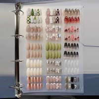 Ongles Conseils Affichage Livre De Stockage Givré Ongles Couleur Portable Manucure Stockage Album Outil Nail Art Affichage Montrant Outils