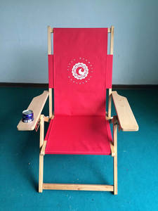 كرسي شاطئ خارجي عالي الجودة قابل للطي كرسي خشبي مستلق قابل للطي كرسي شاطئ خشبي - Product Image 3