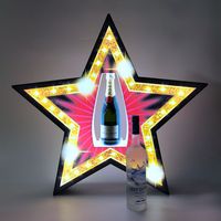 JOYISH Présentoir de bouteilles à led Vip en forme d'étoile Présentateur de bouteilles Champagne Boissons Bière Vin Glorifier Support de bouteille pour boîte de nuit