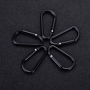 พวงกุญแจคาราไบเนอร์ทรงสี่เหลี่ยม, คาราไบเนอร์แบบกำหนดเองทรงสี่เหลี่ยมทำจากอะลูมิเนียมอัลลอยคุณภาพสูง สีดำด้าน สำหรับกระเป๋า - Product Image 6