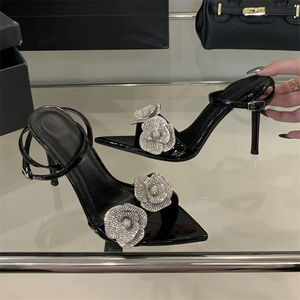 XSD fabbrica donna estate/autunno <span class=keywords><strong>oro</strong></span> da sposa Design Open Toe fiori <span class=keywords><strong>rosa</strong></span> sandali con <span class=keywords><strong>tacchi</strong></span> alti popolari traspirante tacco piatto sottile - Product Image 5