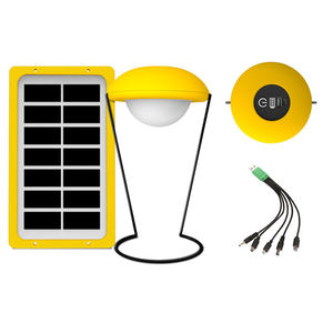 टिकाऊ पोर्टेबल लालटेन एलईडी लैंप 5in1 यूएसबी मोबाइल चार्जिंग आपातकालीन सौर लाइट किट लचीला बहु-उपयोग स्टैंड के साथ - Product Image 1