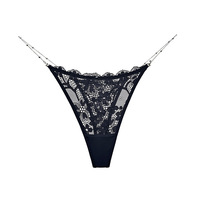 Vente en gros de lingerie sexy, sous-vêtements string, bikini de plage, bijoux de corps en strass noirs, string pour femmes