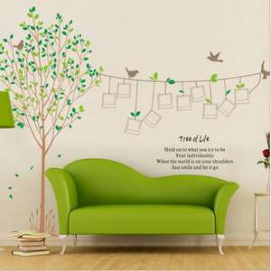 2024 <span class=keywords><strong>grand</strong></span> arbre généalogique sticker mural décor amovible cadre Photo arbre photo <span class=keywords><strong>Stickers</strong></span> muraux pour salon mur vinyle décalcomanie - Product Image 3