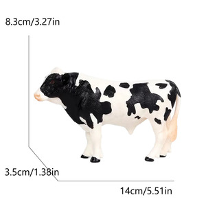 Modelo de simulación de animales salvajes transfronterizo, juguete de plástico decorativo: Pelícano, Toro Rojo, Lobo, Búfalo, Camello, Ciervo Sika, Mono, Toro - Product Image 2