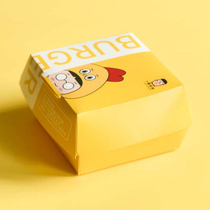 Nhà Máy Bán buôn giá sinh thái thân thiện biểu tượng tùy chỉnh cấp thực phẩm giấy trắng Burger hộp Takeaway bánh hamburger bao bì container - Product Image 5