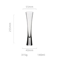 Ebay Meilleur vendeur Flûte à champagne rose de petite taille Flûte à champagne en cristal sans tige Flûtes à champagne avec tiges épaisses pour la fête
