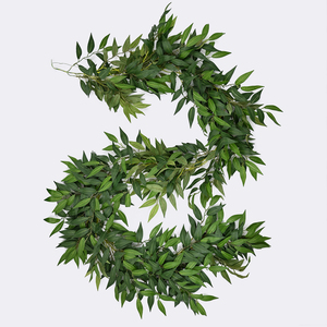 Guirnalda Decorativa de Hojas de Seda Artificial de 200 cm <span class=keywords><strong>para</strong></span> Decoración de Jardín, Bodas y Caminos, Guirnalda de Vid Artificial Verde - Product Image 1