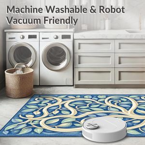 Alfombra de diseño I 4x6 con área gráfica, tejido plano de chenilla, poliéster, antideslizante, duradera, para el hogar, la oficina o el estudio. - Product Image 5