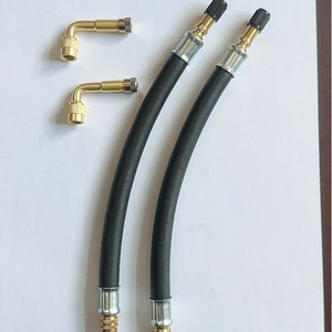 Kit de rallonge de valve tubeless 8V1 en caoutchouc noir pour gonflage rapide des pneus, embout britannique - Product Image 2