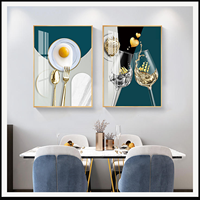 Ensemble d'impressions sur toile murales en deux parties, motif nature morte orange et vin, pour salle à manger, cuisine, restaurant, hôtel