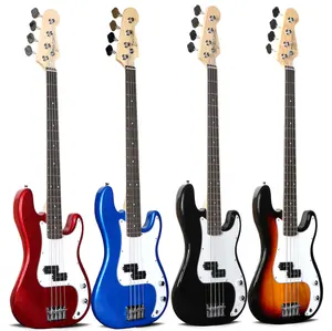 Deviser popular L-B1-4 popular 4 cordas guitarra baixo, elétrico, preço barato para iniciantes S-S captador, placa, corpo de madeira, oem