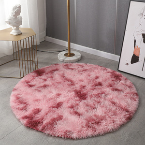 Alfombras Redondas y Esponjosas al por Mayor, Alfombra Circular Peluda con Estampado <span class=keywords><strong>para</strong></span> Dormitorio y Sala <span class=keywords><strong>de</strong></span> Estar - Product Image 2