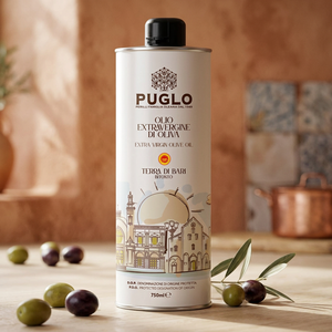 น้ำมันมะกอกบริสุทธิ์พิเศษ PUGLO 750 มล. DOP Terra Di Bari Bitonto น้ำมันปรุงอาหารสกัดเย็นจากอิตาลี - Product Image 3