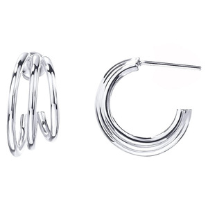 Orecchini a Linea Stratificata Minimalisti per Donne, Gioielli Geometrici per Uso Quotidiano - Product Image 6